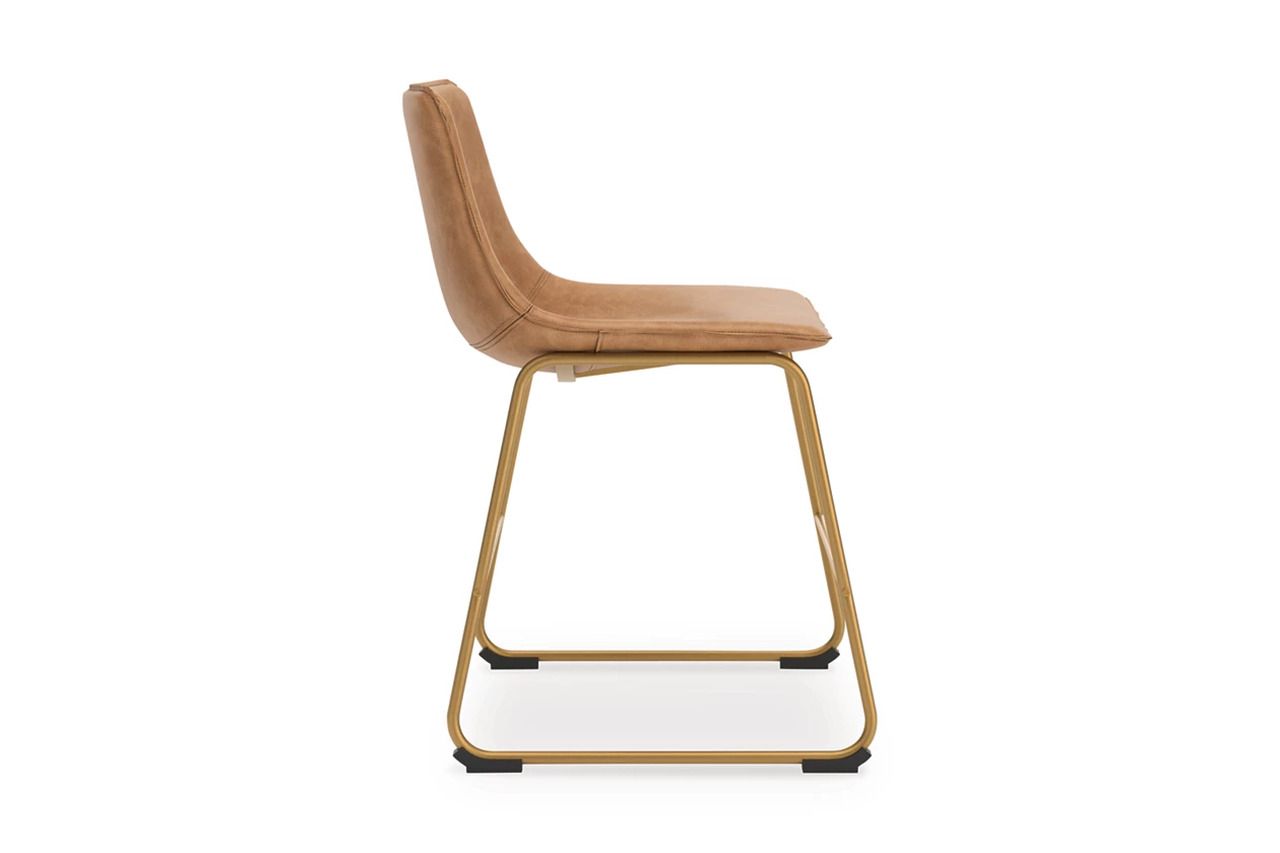 Lexadine Dining Chair Set of 2 In Toast and Gold NCD37303