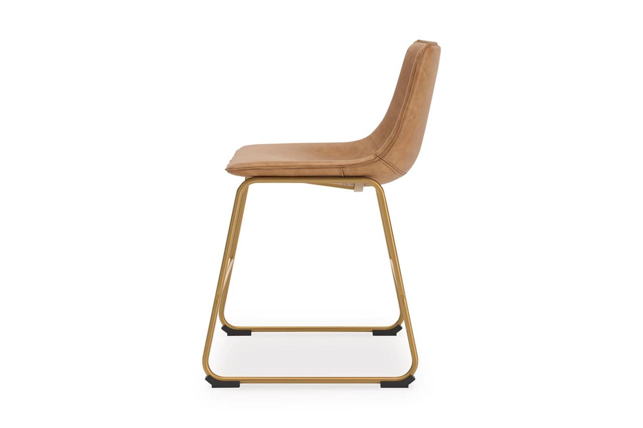 Lexadine Dining Chair Set of 2 In Toast and Gold NCD37303