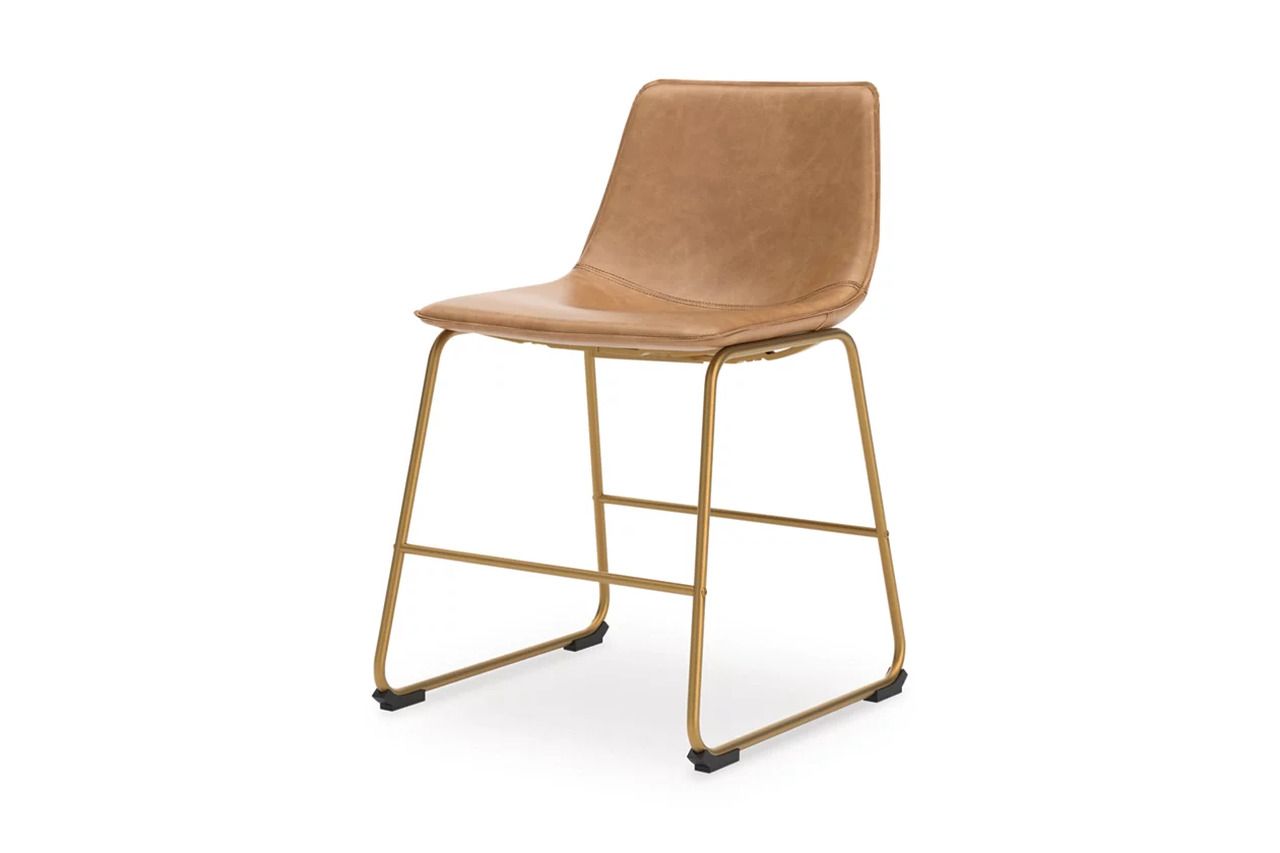 Lexadine Dining Chair Set of 2 In Toast and Gold NCD37303
