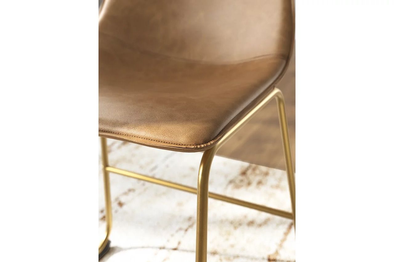 Lexadine Dining Chair Set of 2 In Toast and Gold NCD37303