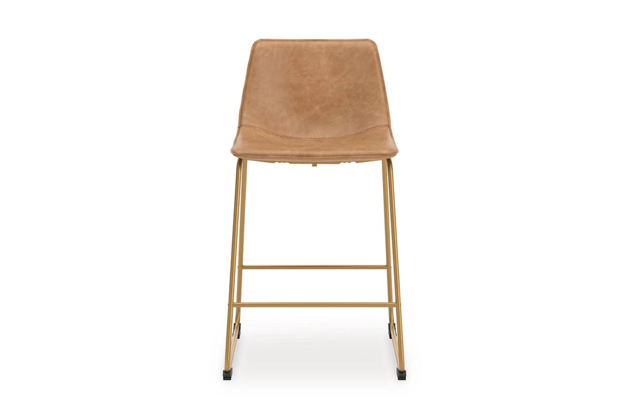 Lexadine Counter Height Barstool Set of 2 In Toast and Gold NCD373324