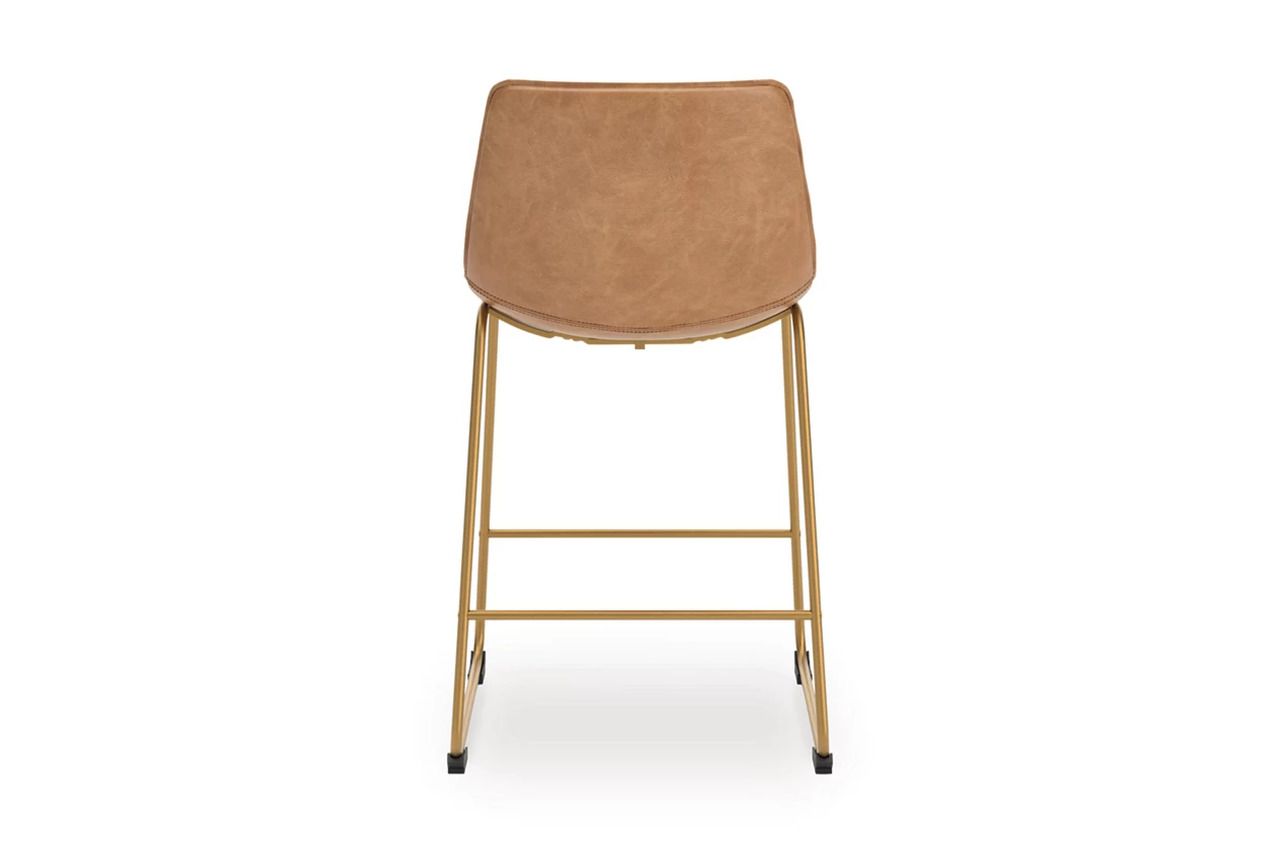 Lexadine Counter Height Barstool Set of 2 In Toast and Gold NCD373324