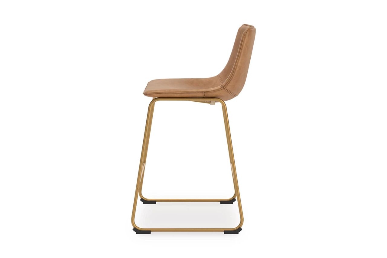 Lexadine Bar Height Barstool Set of 2 In Toast and Gold NCD373330