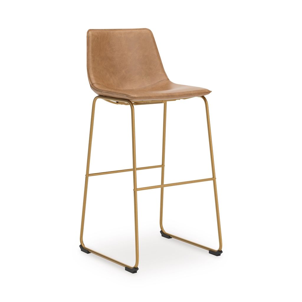Lexadine Bar Height Barstool Set of 2 In Toast and Gold NCD373330