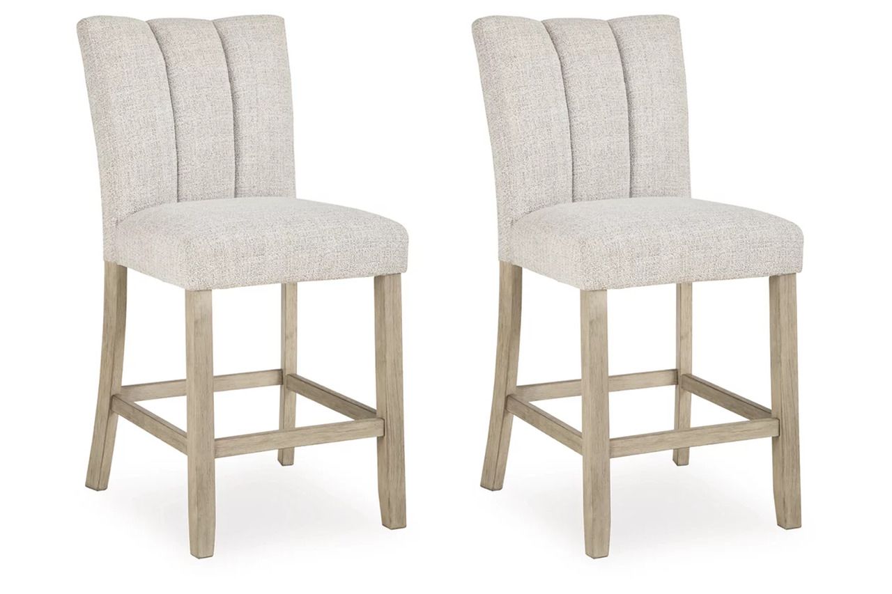 Grallegen Counter Height Barstool Set of 2 In Bisque NCD575124