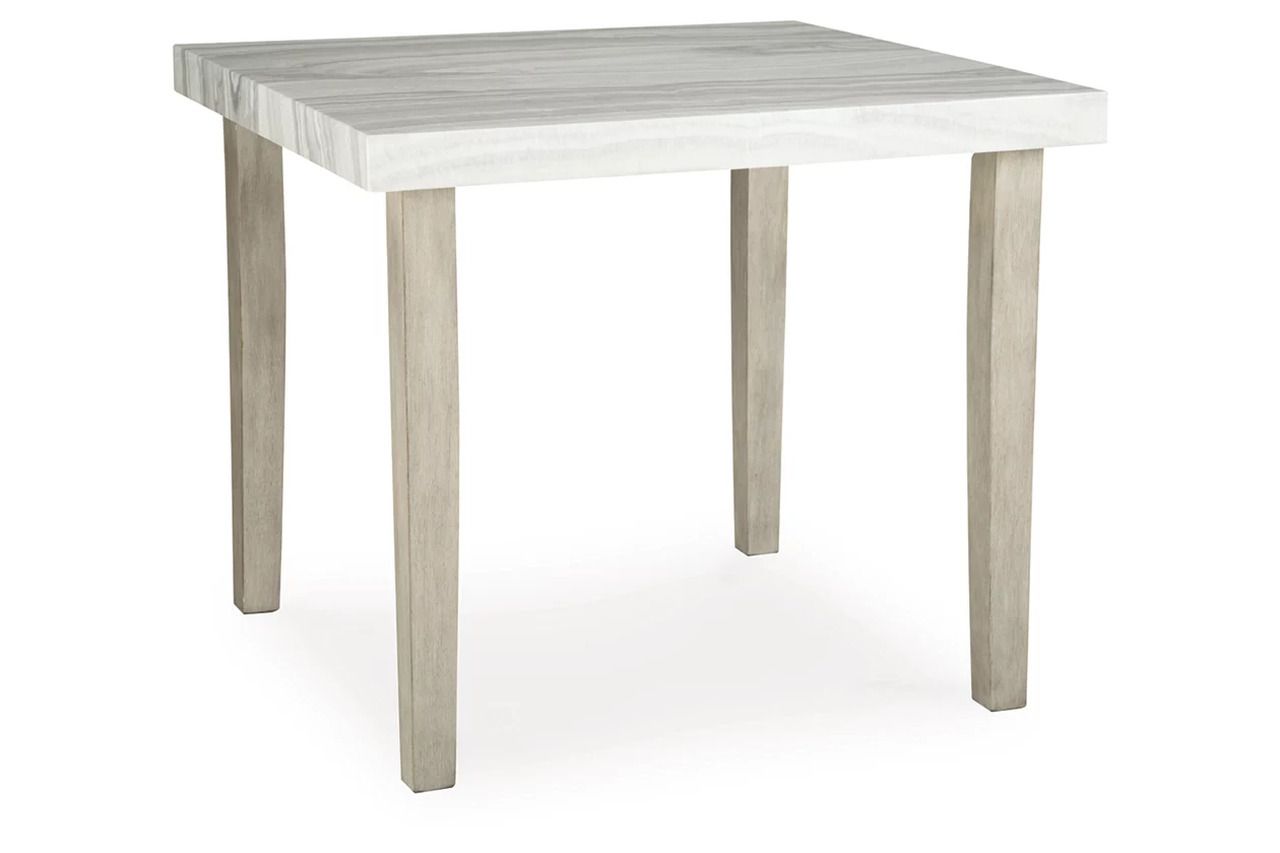 Grallegen Counter Height Dining Room Set In Bisque NCD575D2