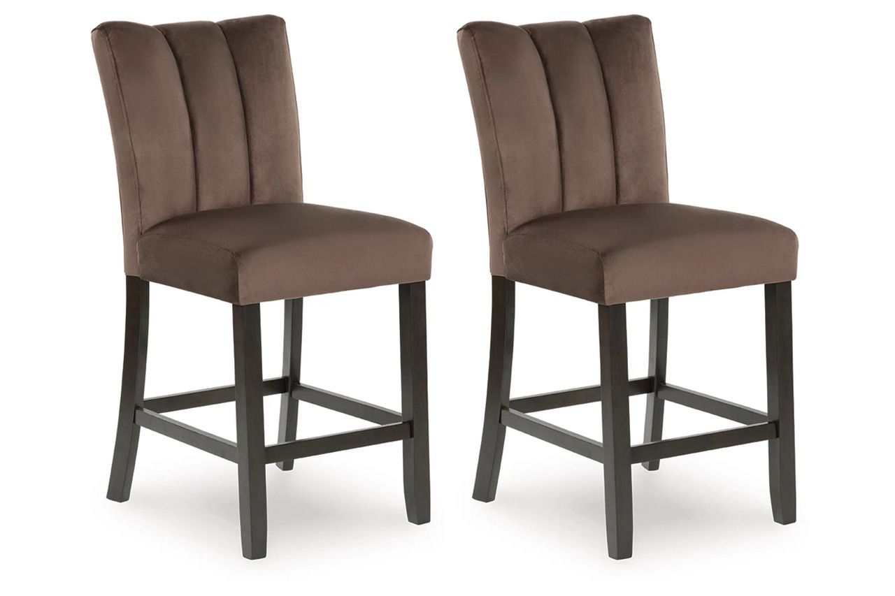 Zendalia Counter Height Barstool Set of 2 In Mocha NCD581124