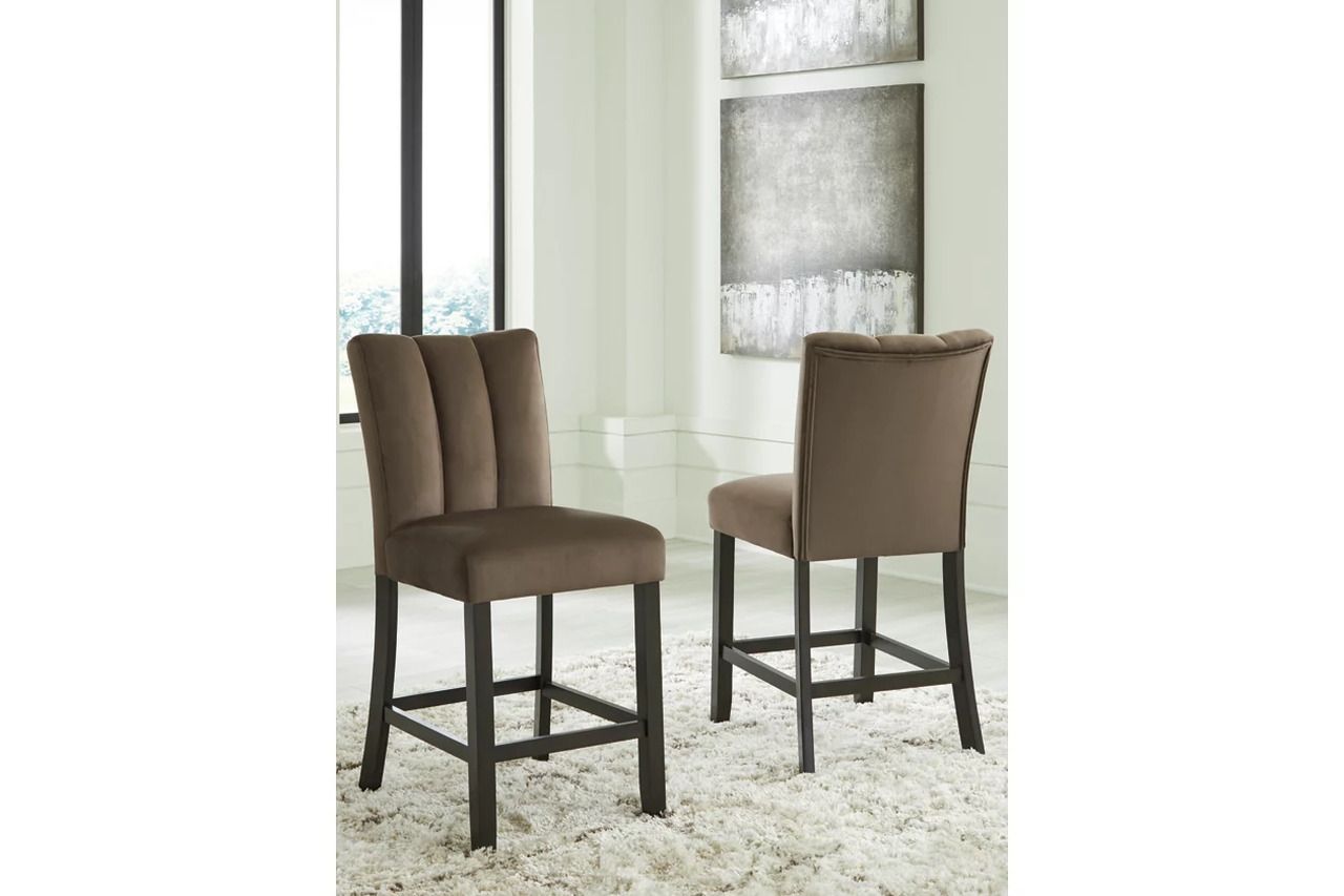 Zendalia Counter Height Barstool Set of 2 In Mocha NCD581124