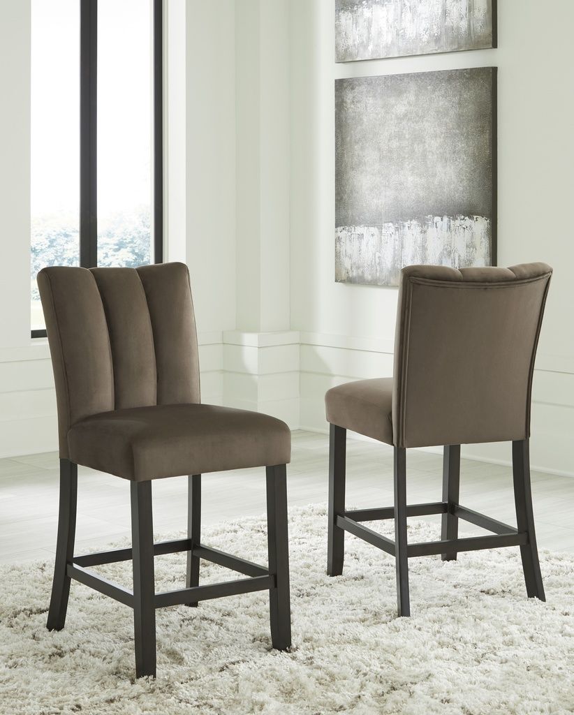 Zendalia Counter Height Barstool Set of 2 In Mocha NCD581124