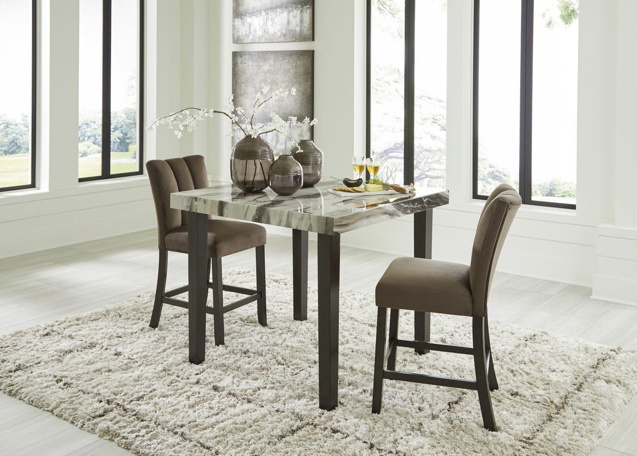Zendalia Counter Height Barstool Set of 2 In Mocha NCD581124