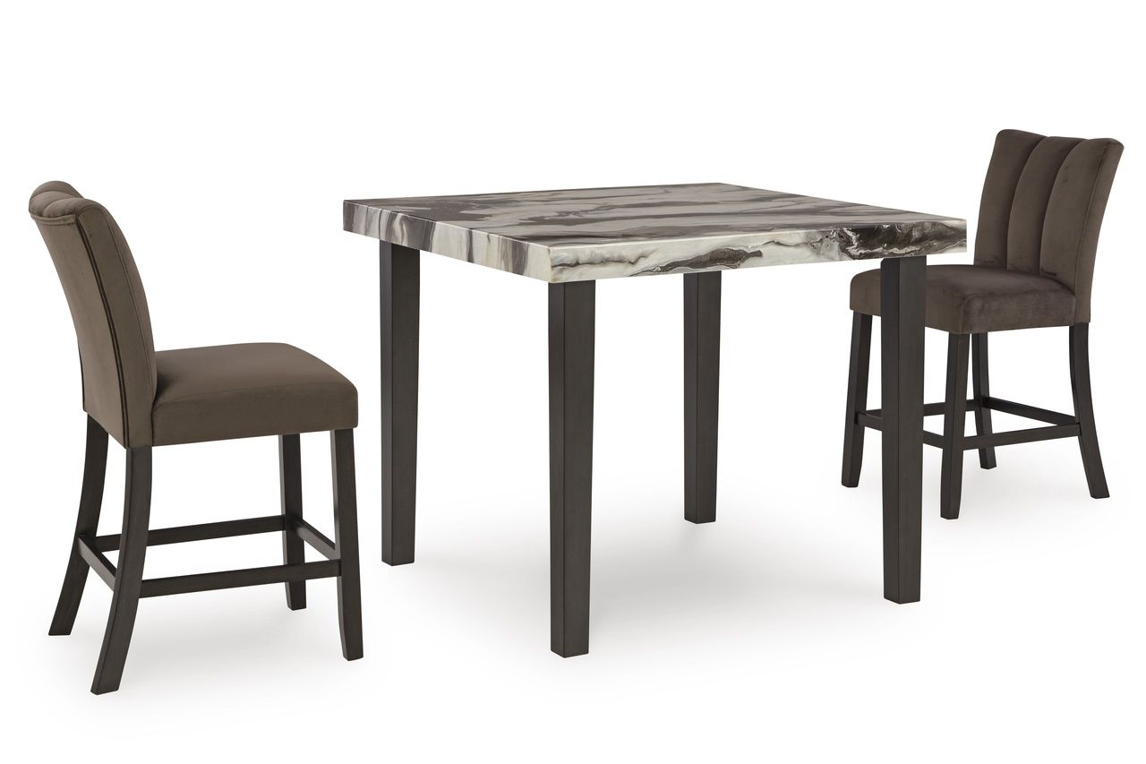 Zendalia Counter Height Barstool Set of 2 In Mocha NCD581124