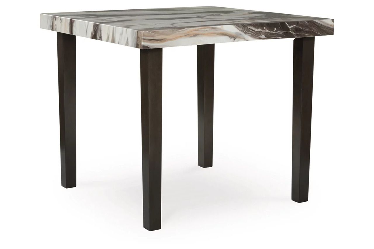 Zendalia Counter Height Dining Table In Beige and Dark Brown NCD58113