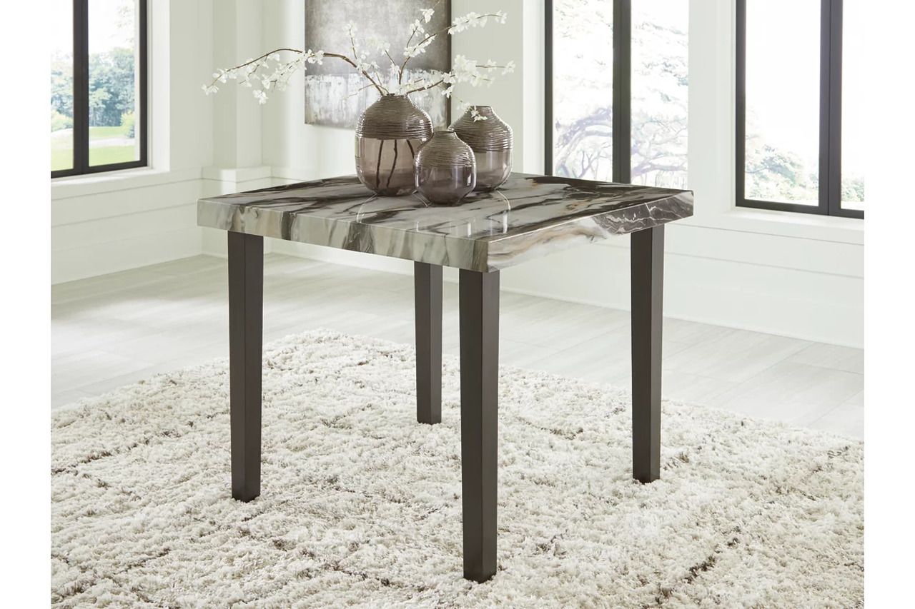 Zendalia Counter Height Dining Table In Beige and Dark Brown NCD58113