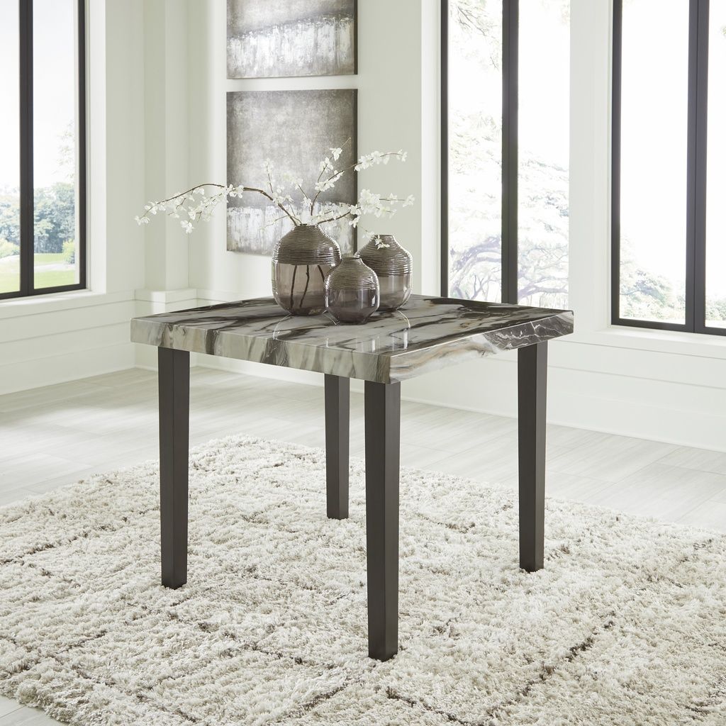 Zendalia Counter Height Dining Table In Beige and Dark Brown NCD58113