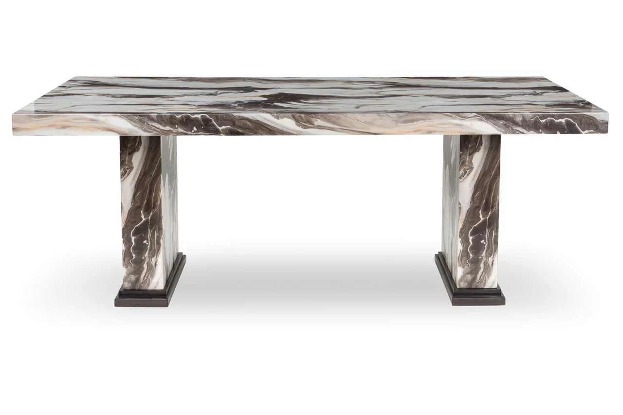 Zendalia Dining Table In Beige and Dark Brown NCD581D4