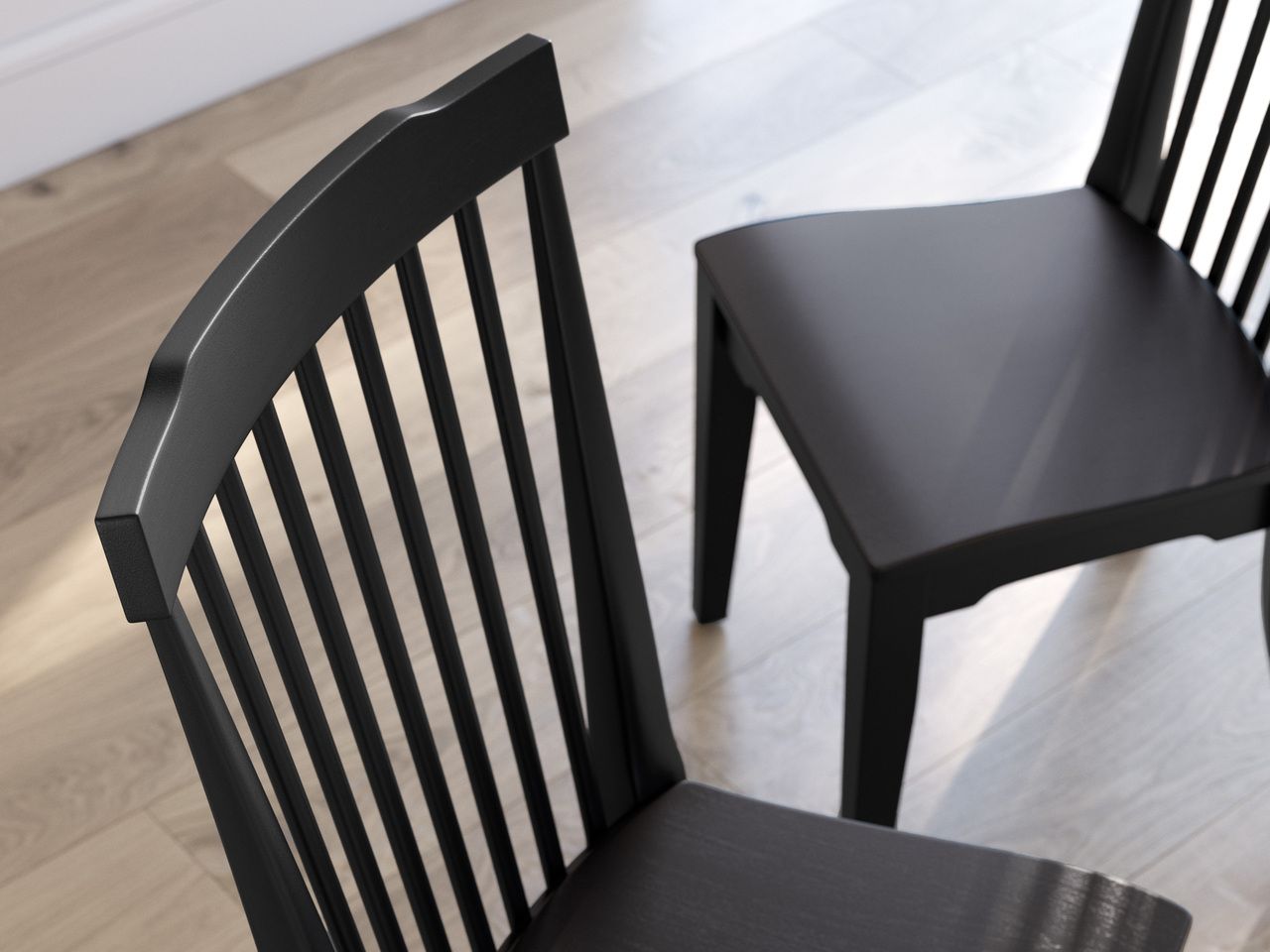 Mendinfort Dining Chair Set of 2 In Black NCD59101
