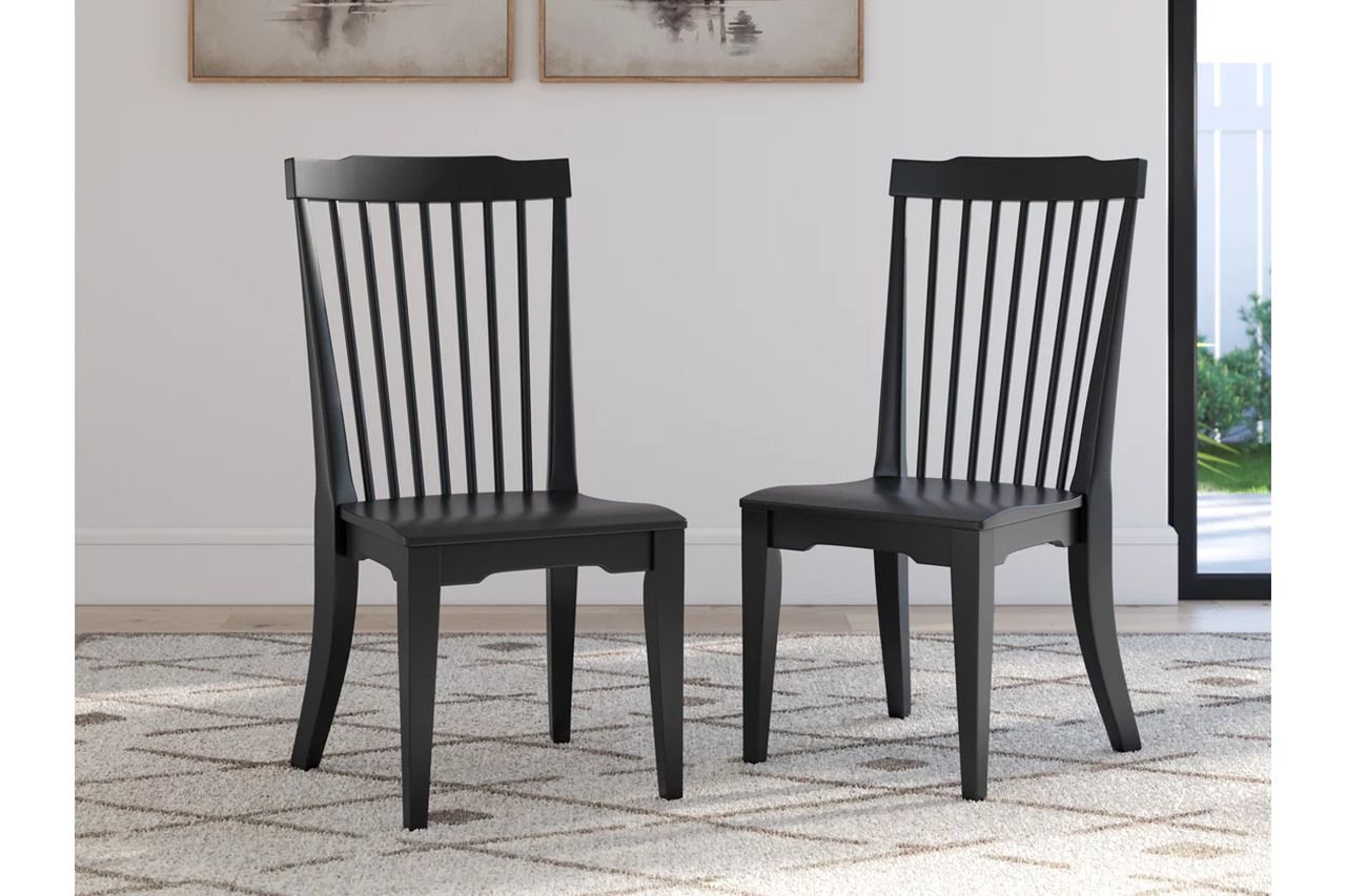 Mendinfort Dining Chair Set of 2 In Black NCD59101