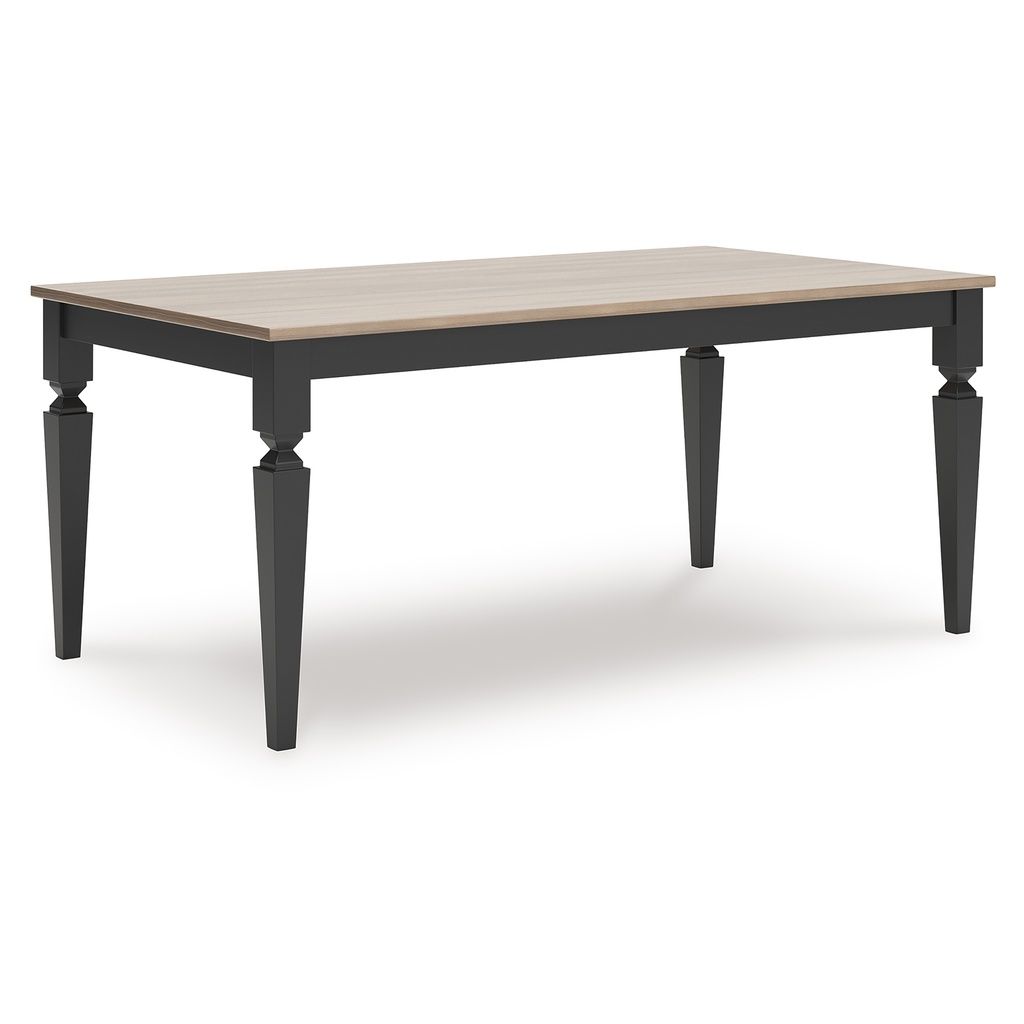 Mendinfort Dining Table In Grayish Brown/Black NCD59125