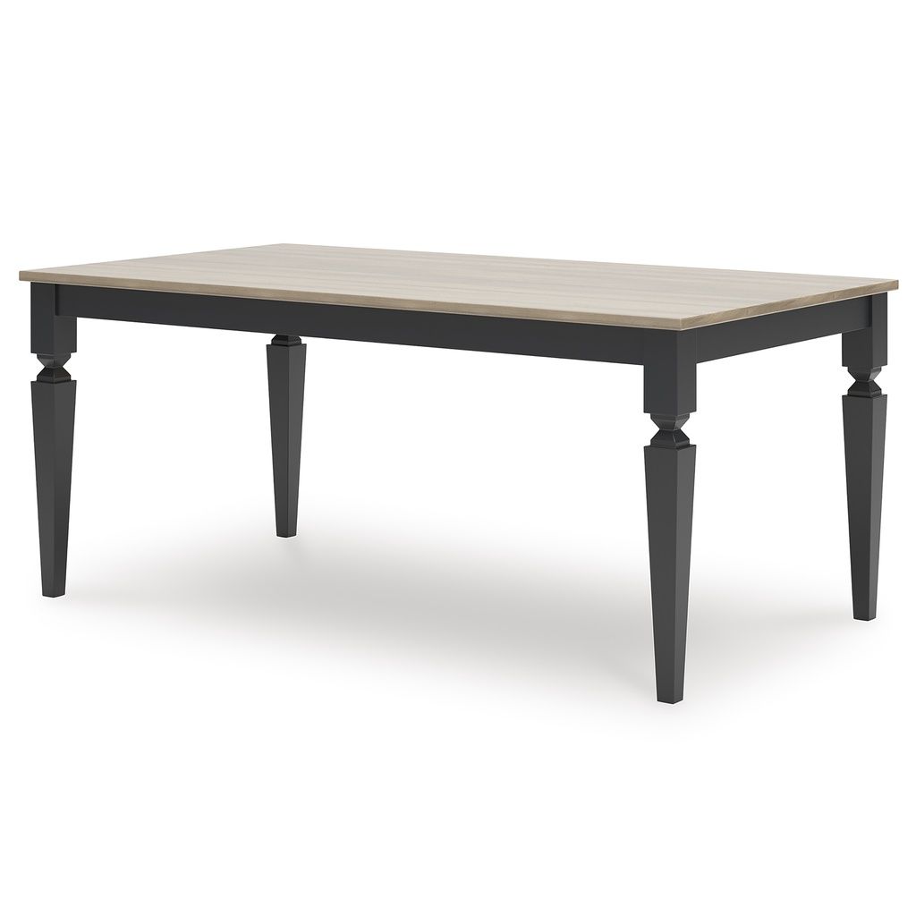 Mendinfort Dining Table In Grayish Brown/Black NCD59125