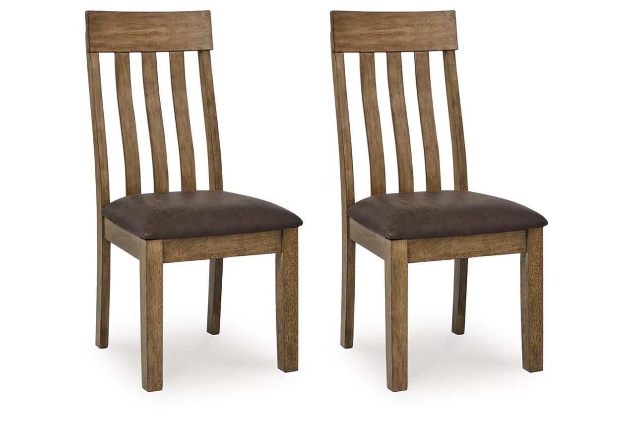 Vallister Dining Chair Set of 2 In Light Brown NCD59201