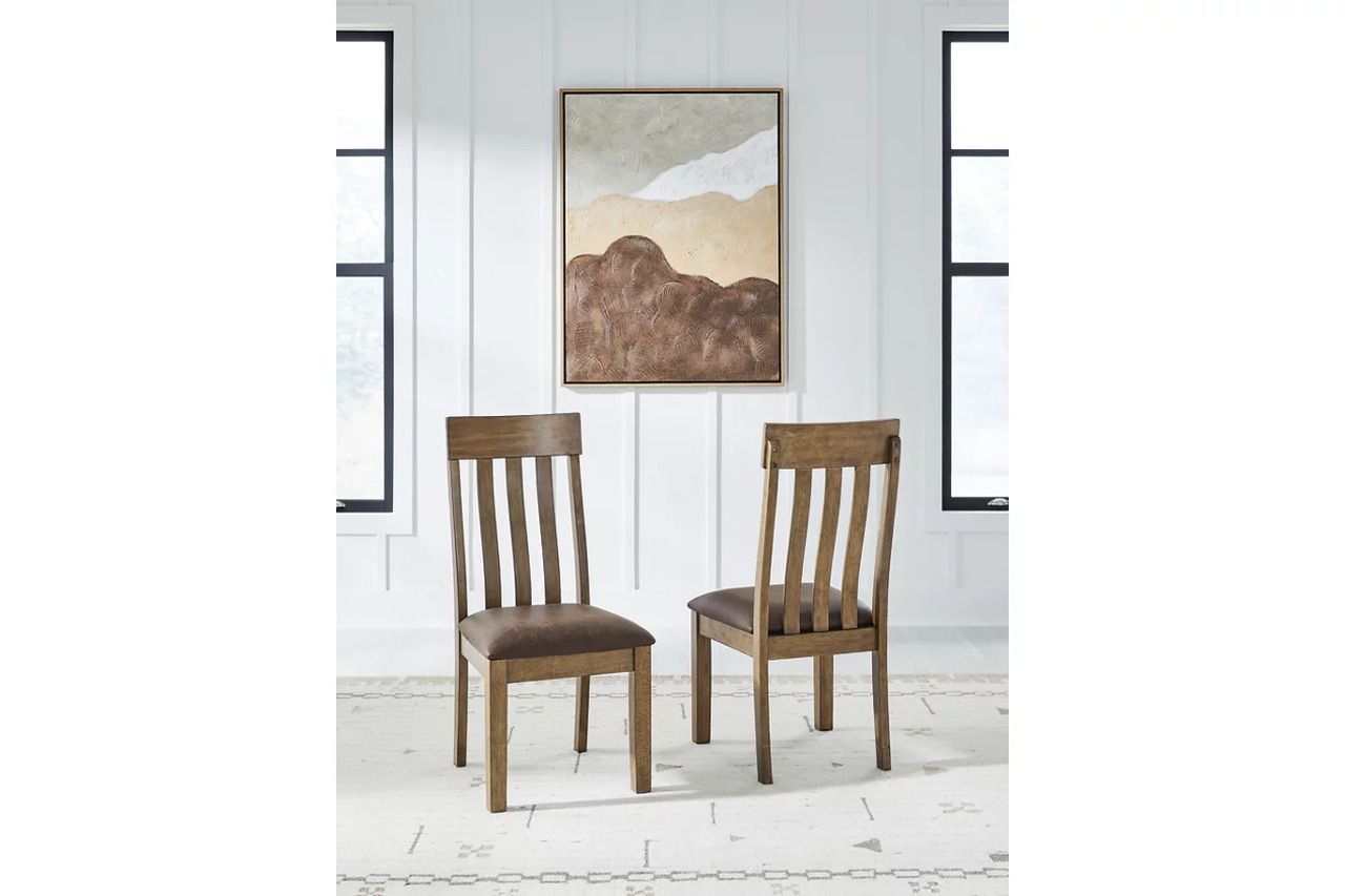 Vallister Dining Chair Set of 2 In Light Brown NCD59201