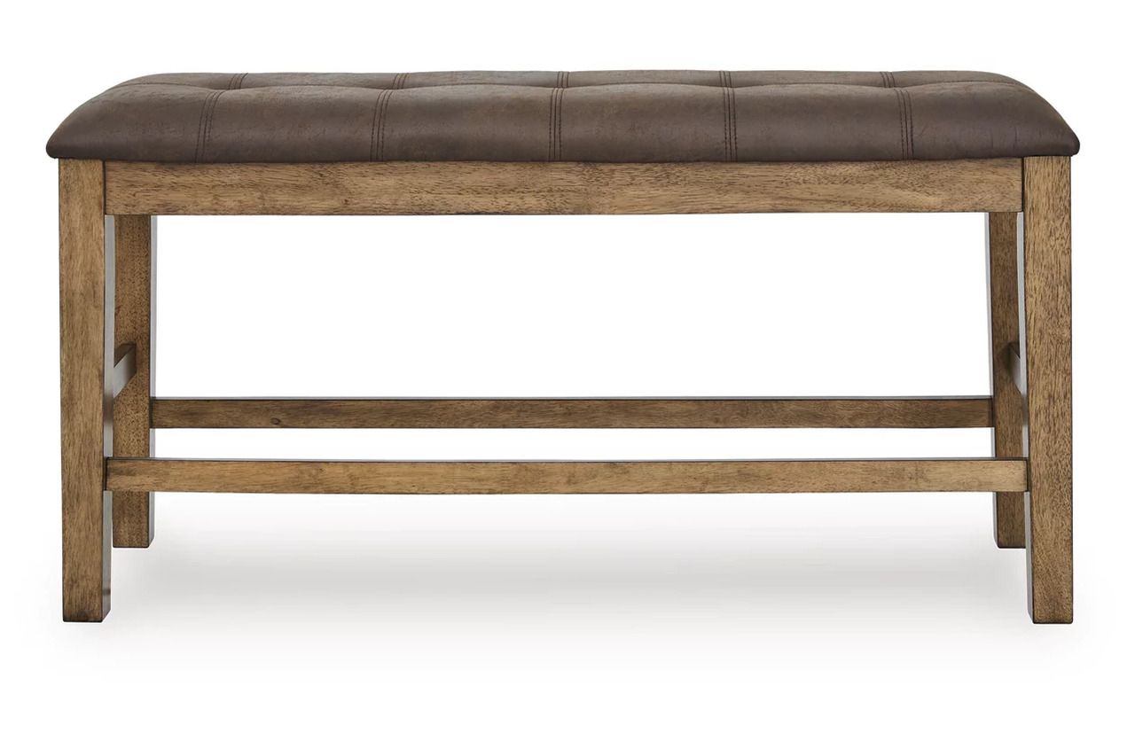 Vallister Counter Height Dining Bench In Light Brown NCD59209