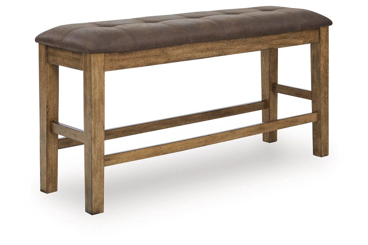 Vallister Counter Height Dining Bench In Light Brown NCD59209