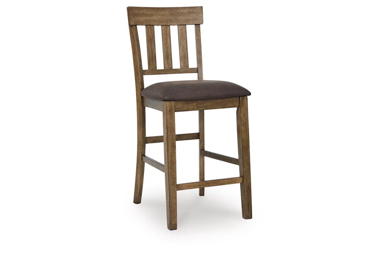 Vallister Counter Height Barstool Set of 2 In Light Brown NCD592124