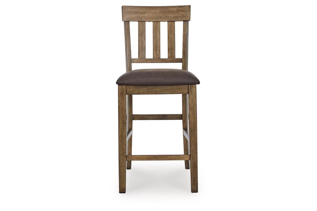 Vallister Counter Height Barstool Set of 2 In Light Brown NCD592124