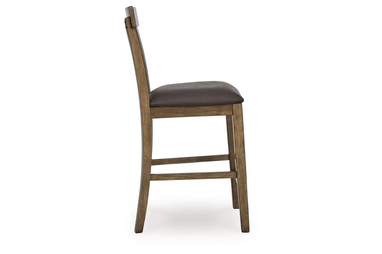 Vallister Counter Height Barstool Set of 2 In Light Brown NCD592124