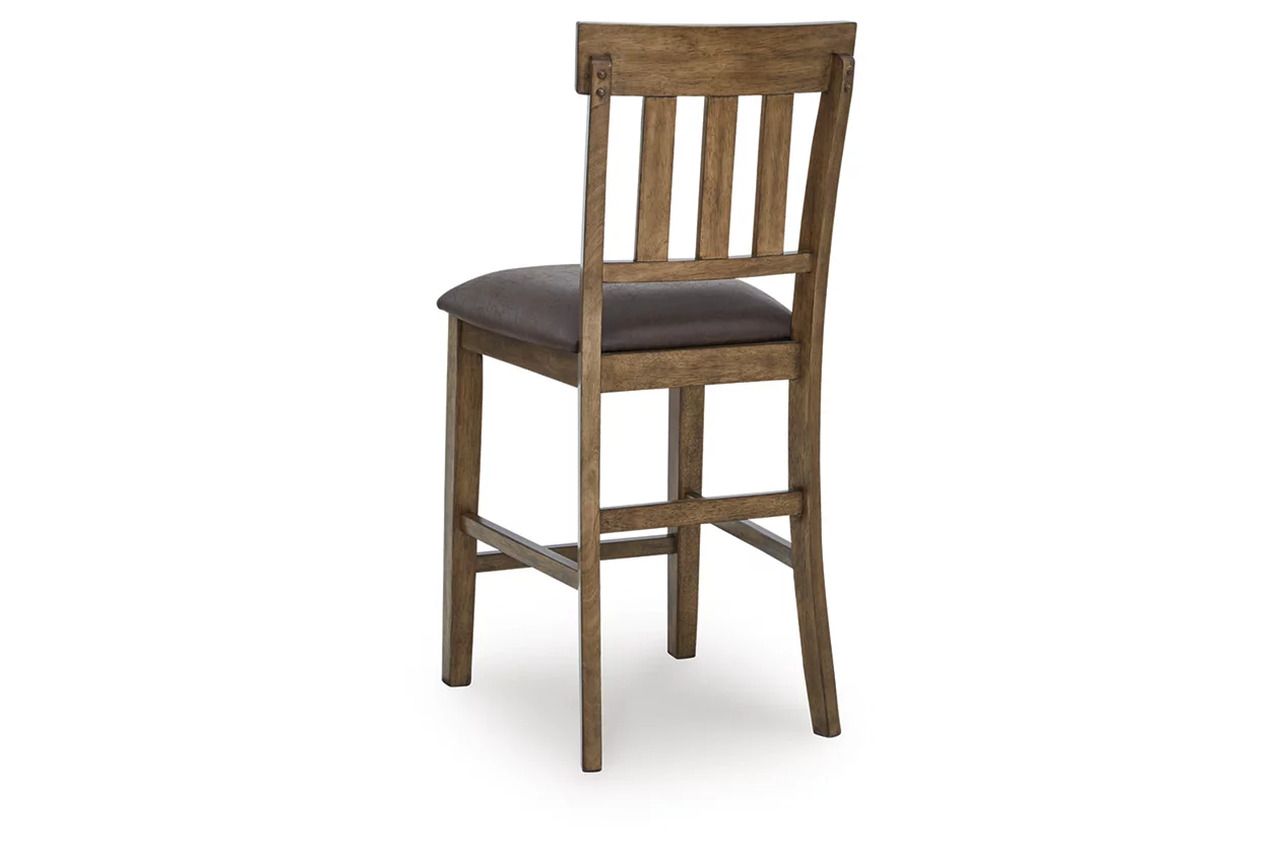 Vallister Counter Height Barstool Set of 2 In Light Brown NCD592124