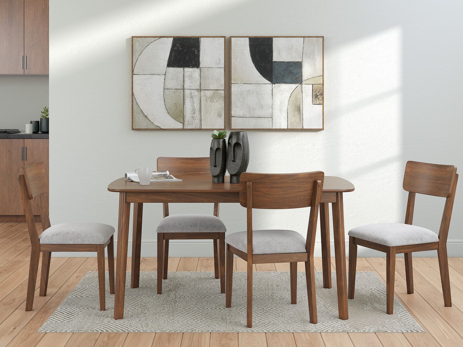Allstream 5 Piece Dining Room Set In Brown NCD609225