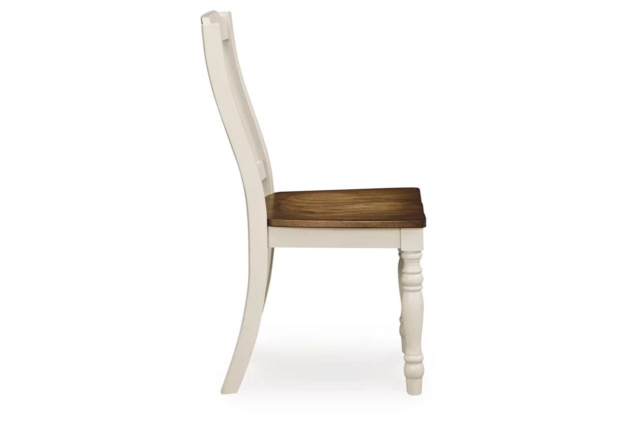 Waverun Dining Room Set In Antique White and Brown NCD616D2