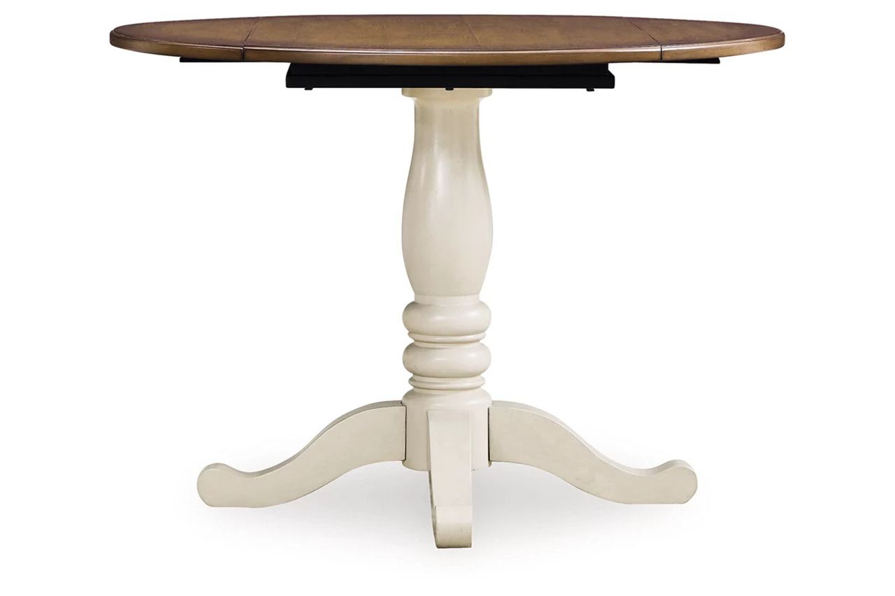Waverun Dining Room Set In Antique White and Brown NCD616D2
