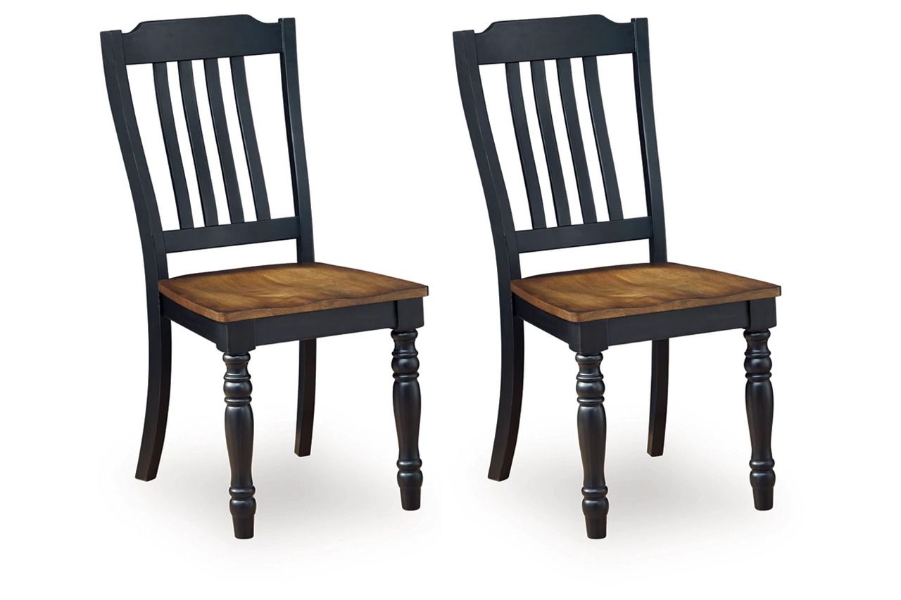 Phillinger Extension Dining Room Set In Black and Brown NCD619D2