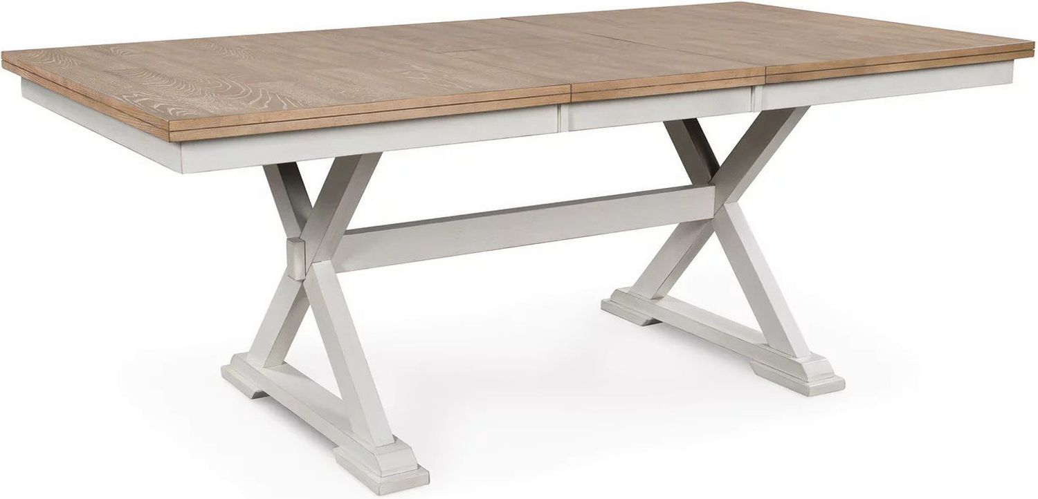 Westlinport Dining Butterfly Extension Table In Natural and Antique White NCD62735