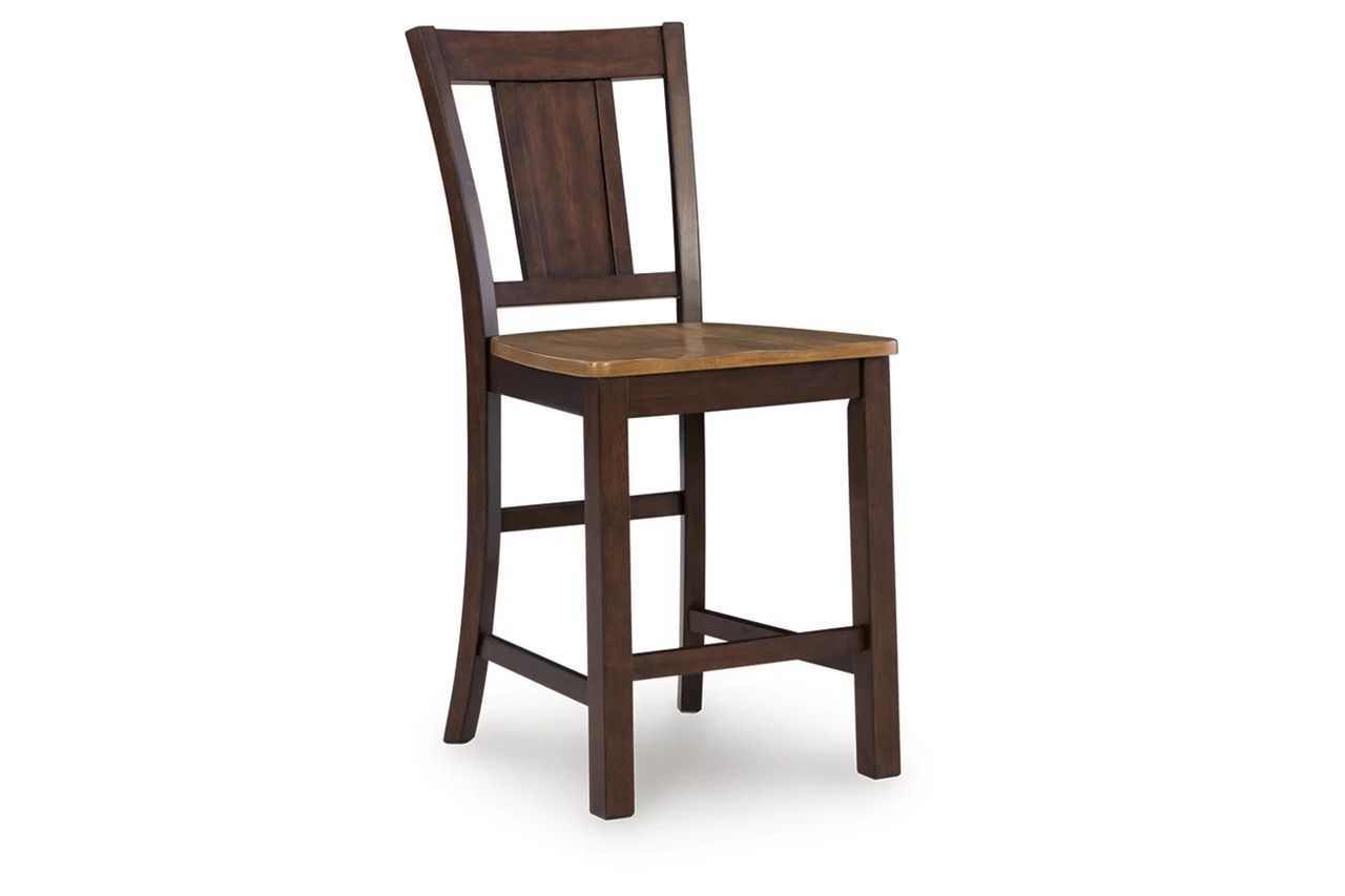 Sharlander Counter Height Barstool Set of 2 In Light Brown and Dark Brown NCD651124