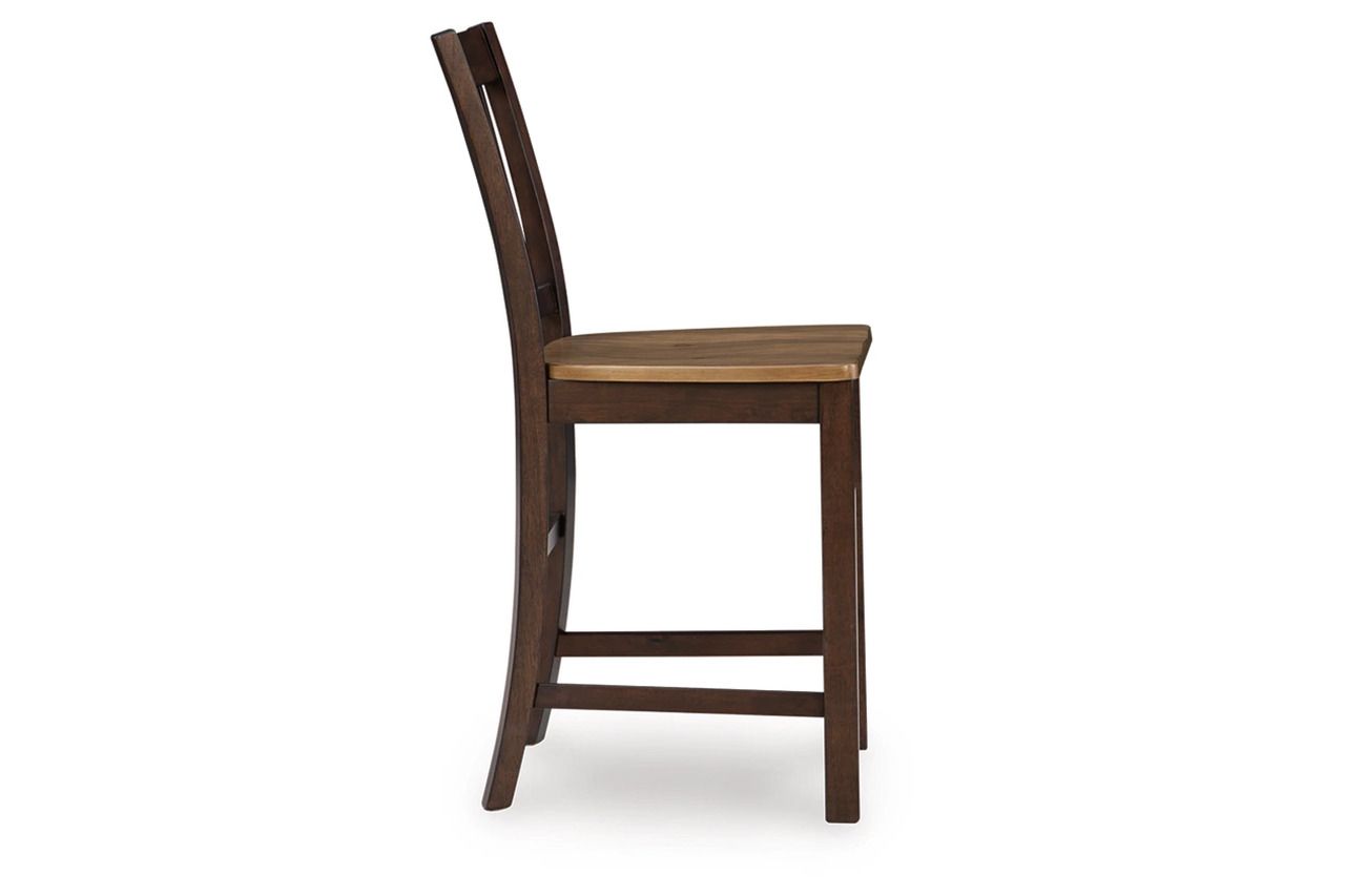 Sharlander Counter Height Barstool Set of 2 In Light Brown and Dark Brown NCD651124
