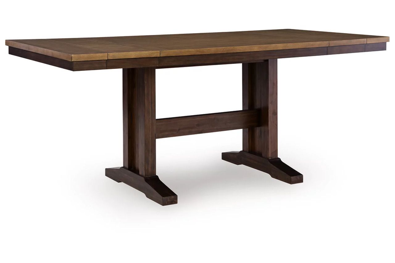 Sharlander Counter Height Dining Extension Table In Light Brown and Dark Brown NCD65132