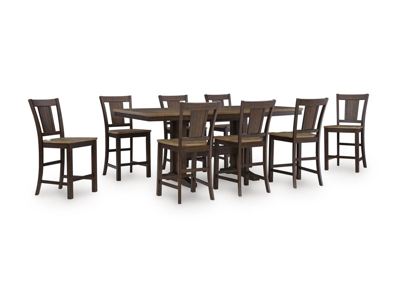 Sharlander Counter Height Dining Extension Table In Light Brown and Dark Brown NCD65132