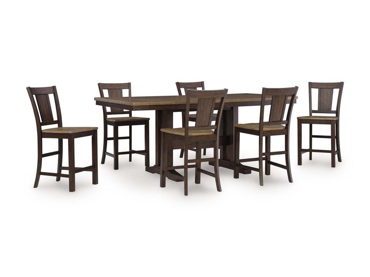 Sharlander Counter Height Dining Extension Table In Light Brown and Dark Brown NCD65132
