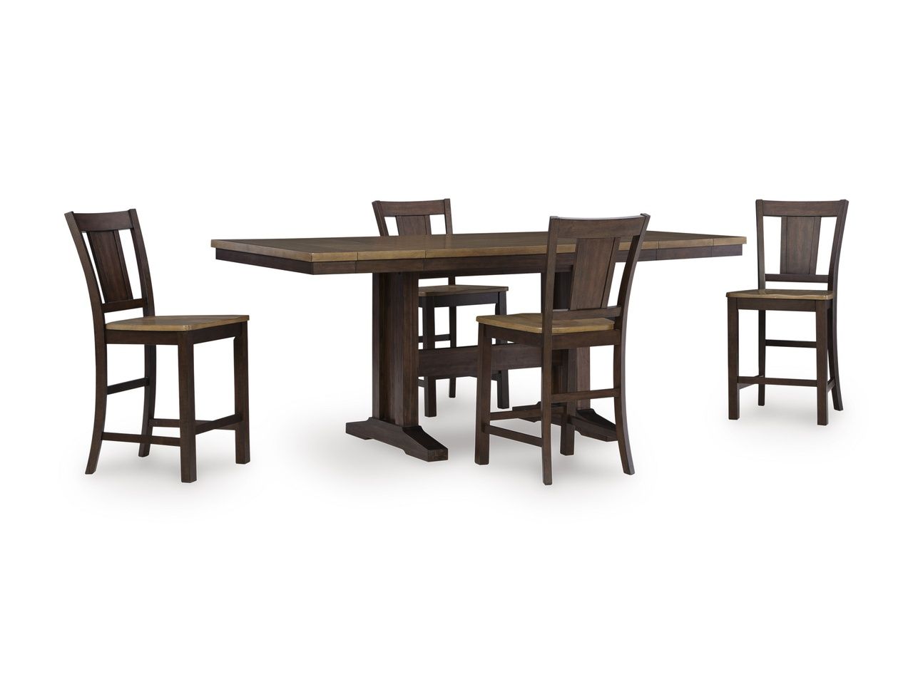 Sharlander Counter Height Dining Extension Table In Light Brown and Dark Brown NCD65132