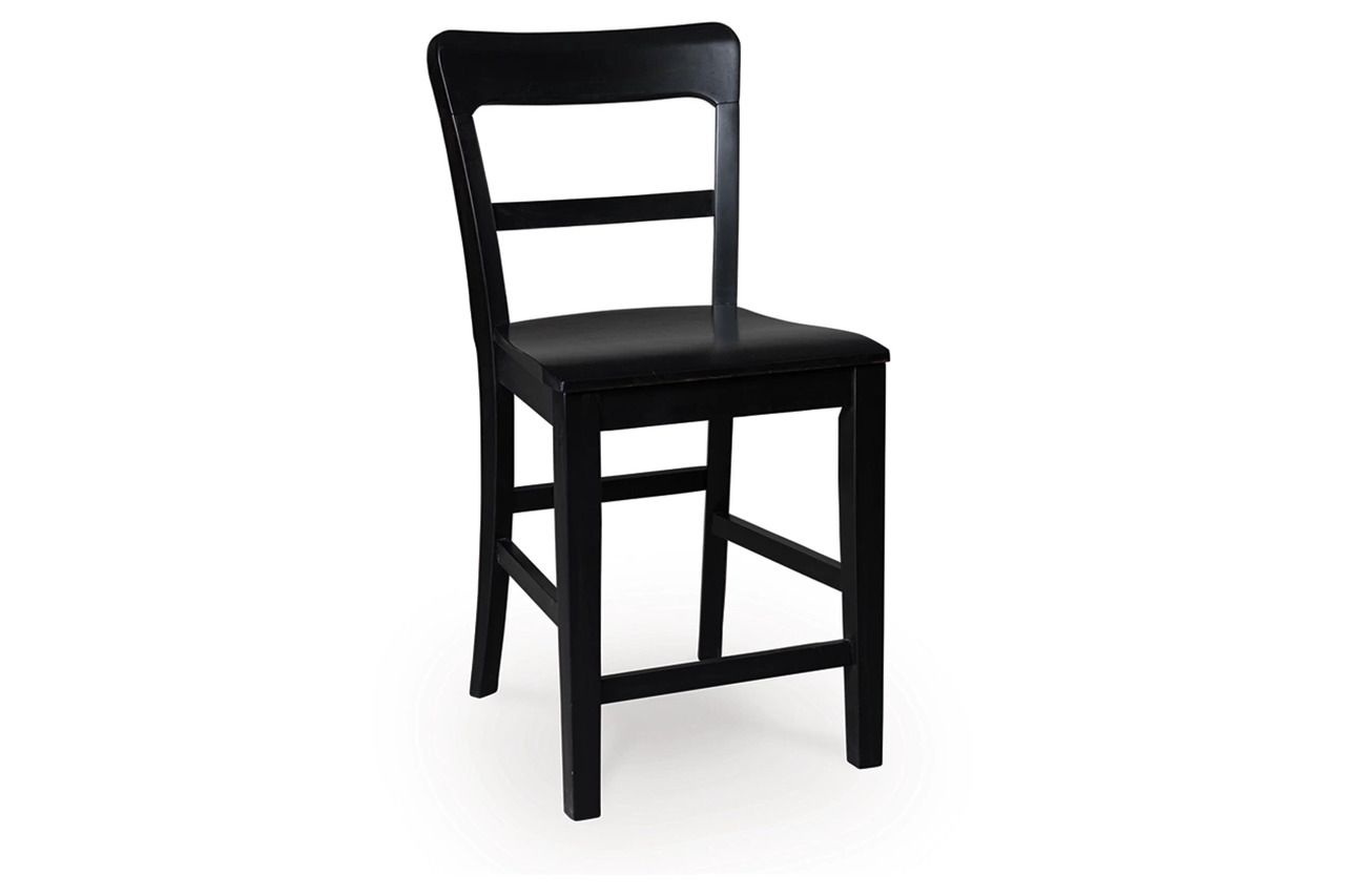 Basinger Counter Height Barstool Set of 2 In Black NCD824124