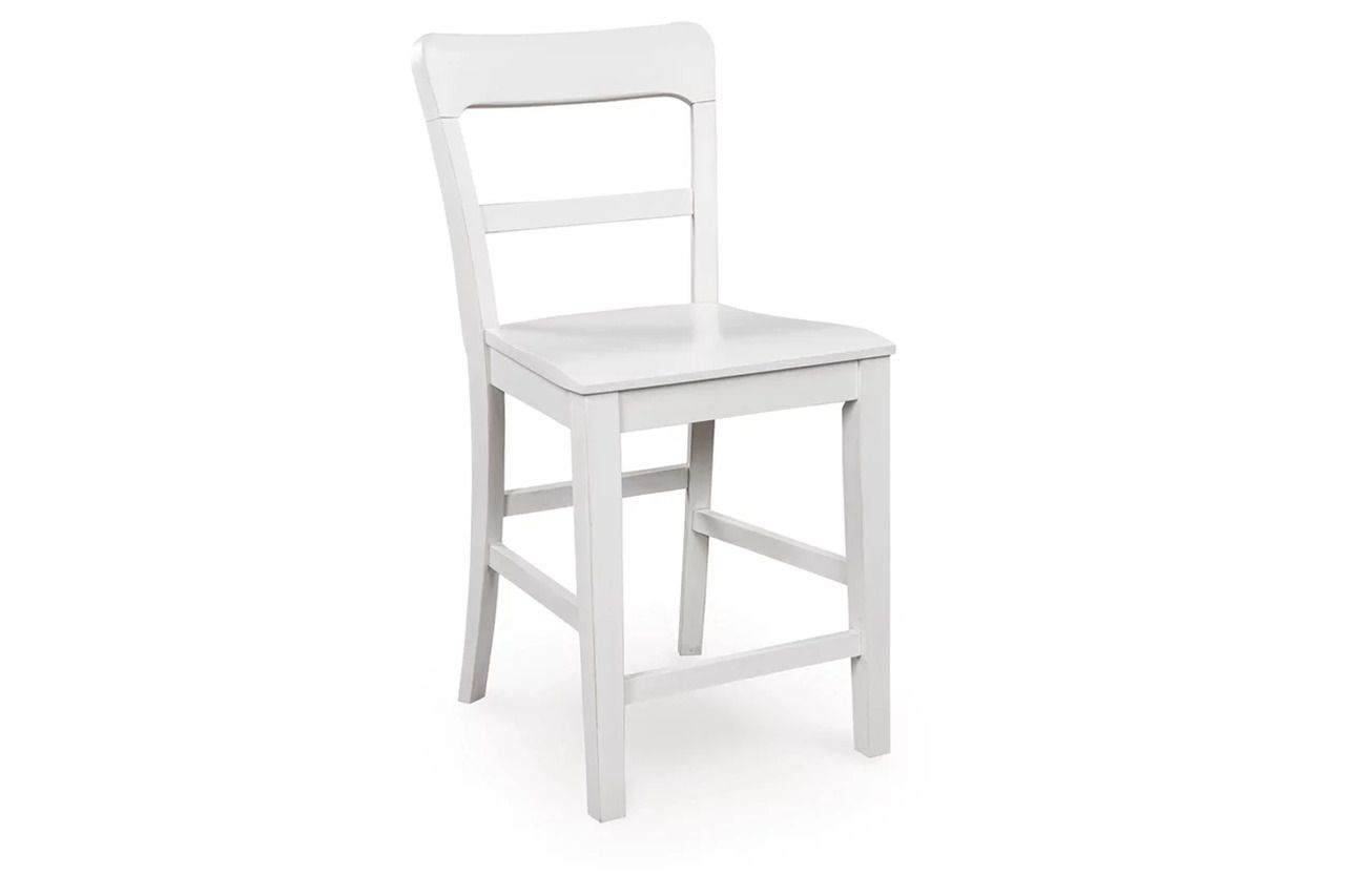 Basinger Counter Height Barstool Set of 2 In White NCD824224