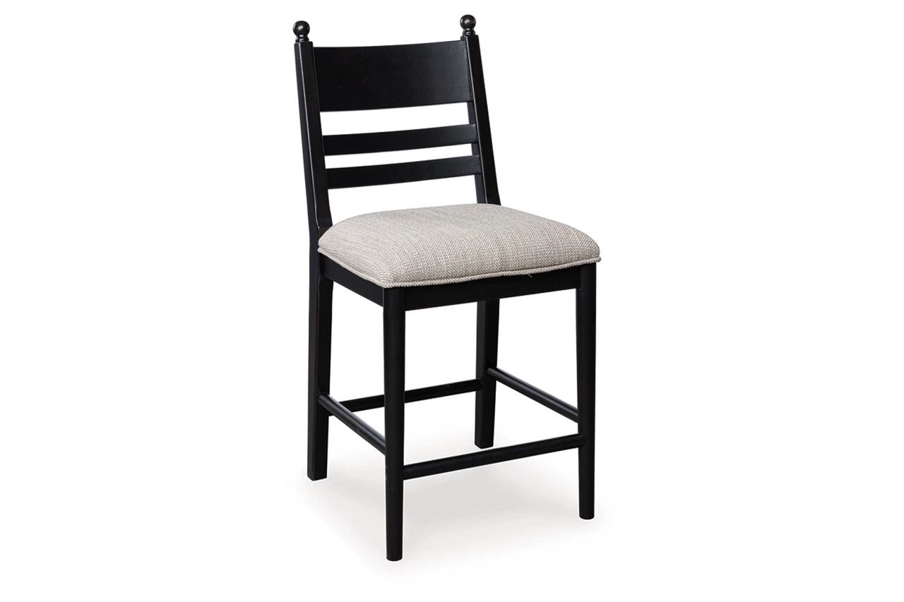 Basinger Counter Height Barstool Set of 2 In Black NCD824724