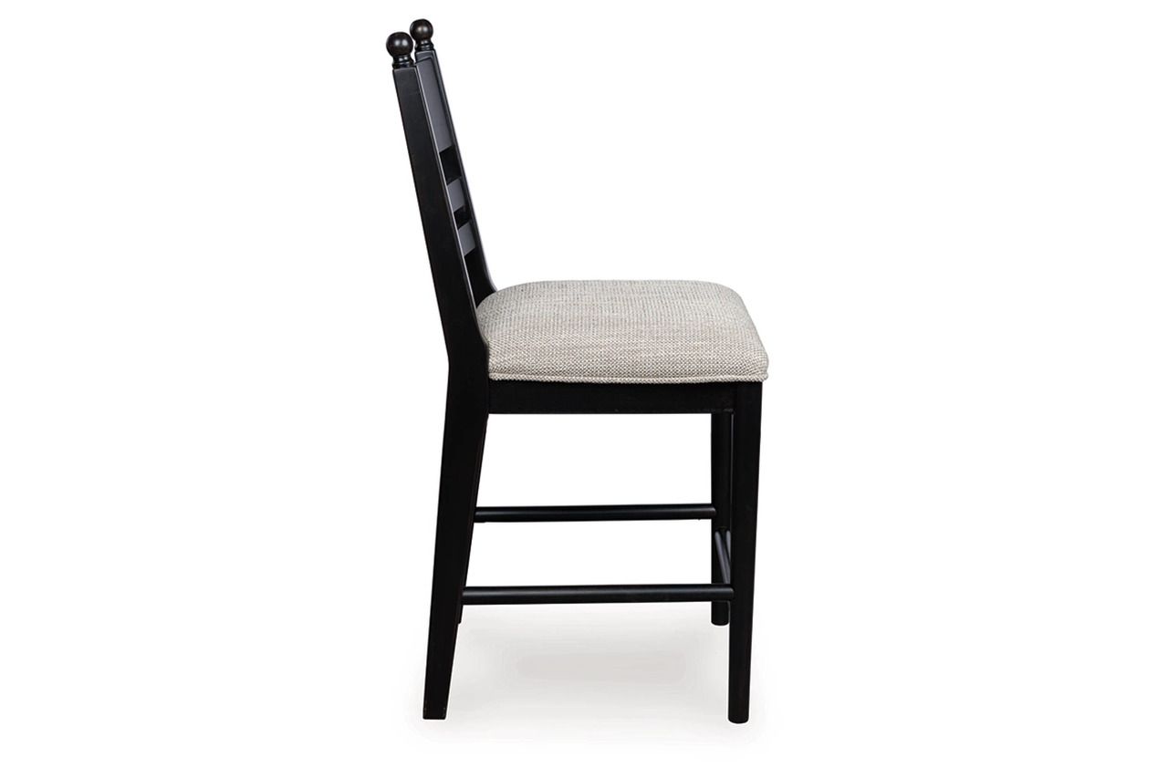 Basinger Counter Height Barstool Set of 2 In Black NCD824724