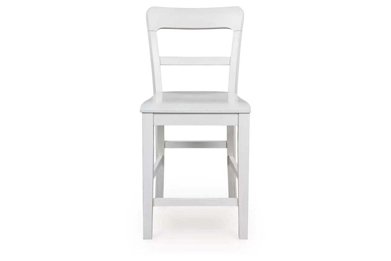 Basinger Counter Height Dining Room Set In White and Brown NCD824D13