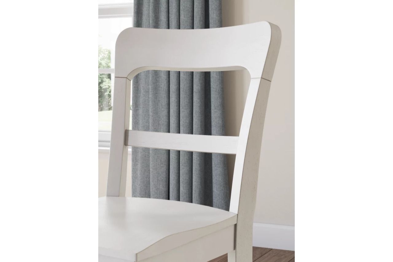 Basinger Counter Height Dining Room Set In White and Brown NCD824D13