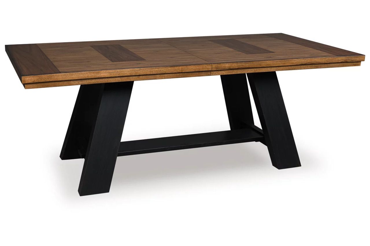 Basinger Extension Dining Room Set In Brown and Black NCD824D30