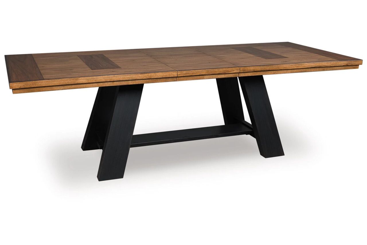 Basinger Extension Dining Room Set In Brown and Black NCD824D32